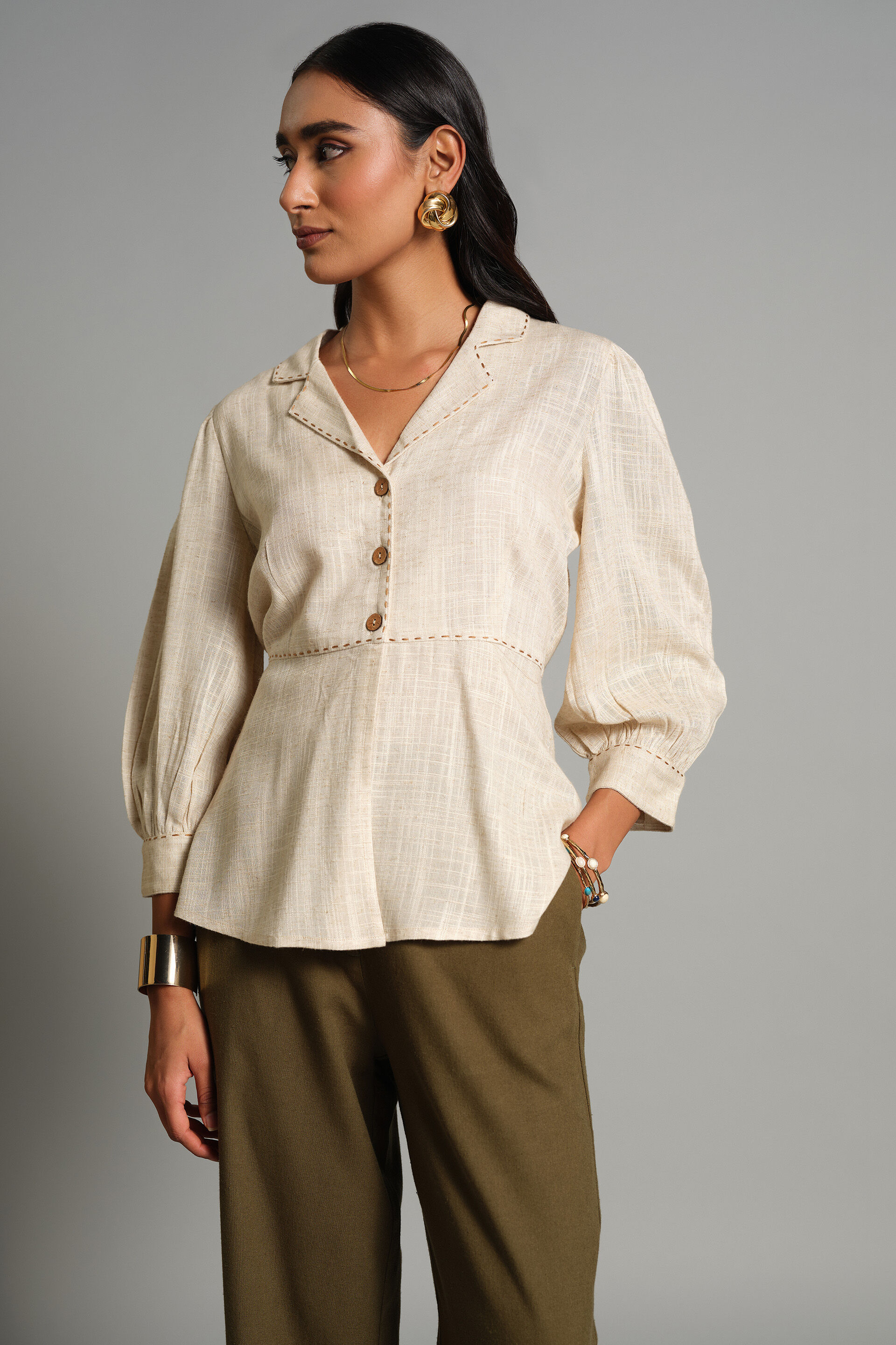 Twirl Top, Natural, image 1